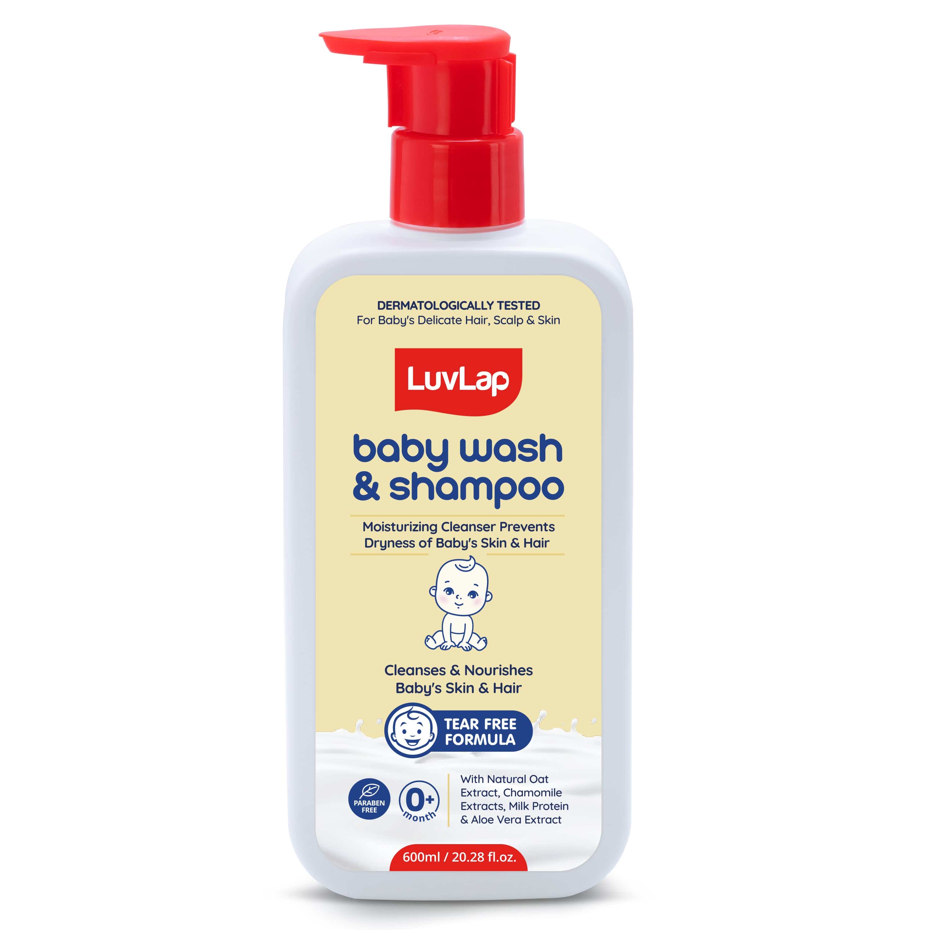 LuvLap Baby Wash & Shampoo - 600ml*