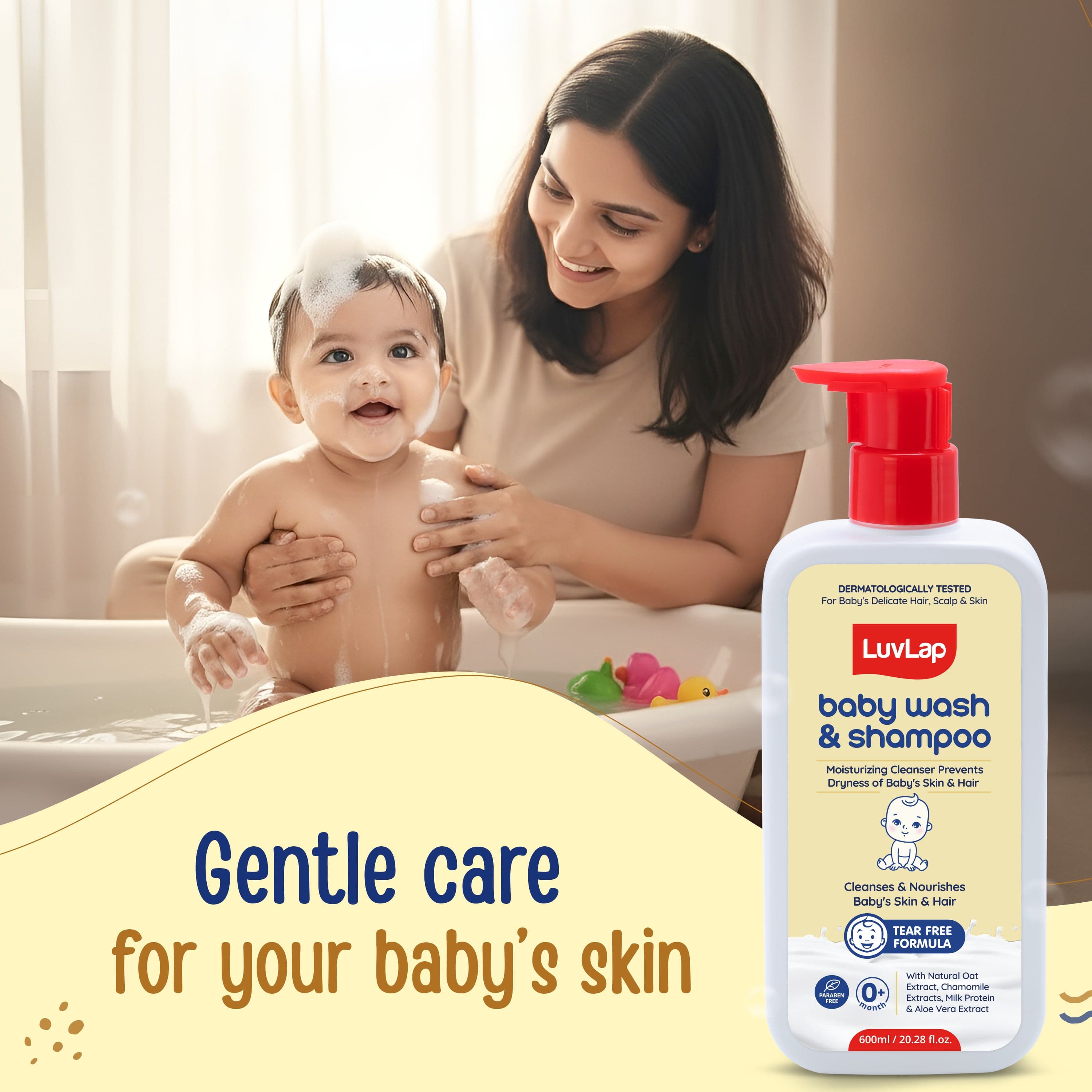 LuvLap Baby Wash & Shampoo - 600ml*
