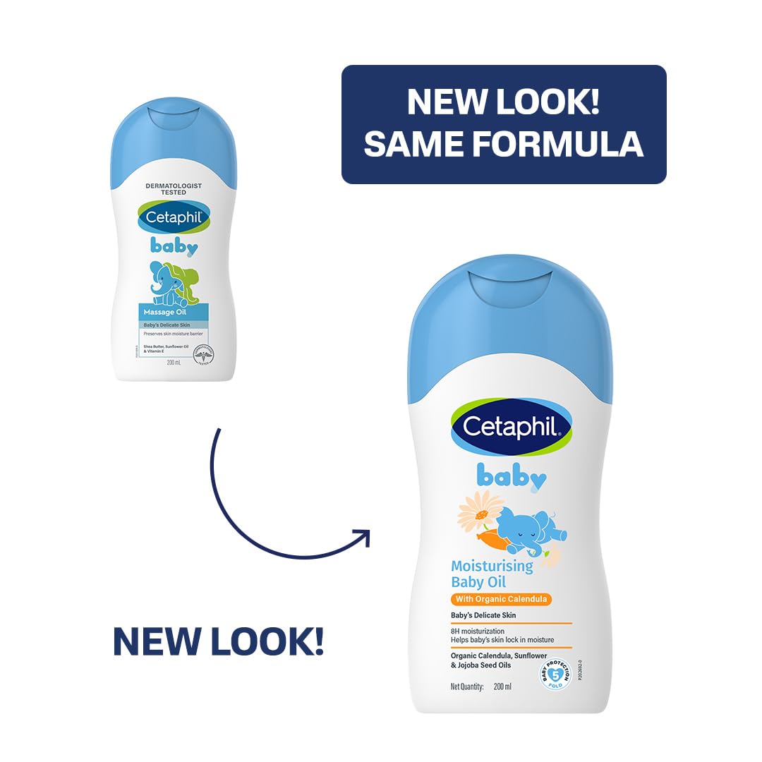 Cetaphil Baby Moisturising Oil – Gentle Nourishment with Organic Calendula 200 ML