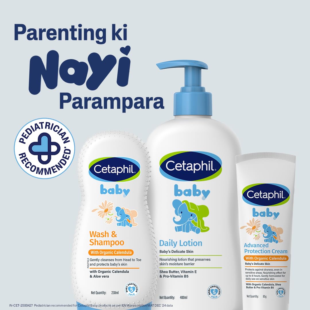 Cetaphil Baby Gentle Wash & Shampoo – Soft Cleansing with Organic Calendula (230ml)