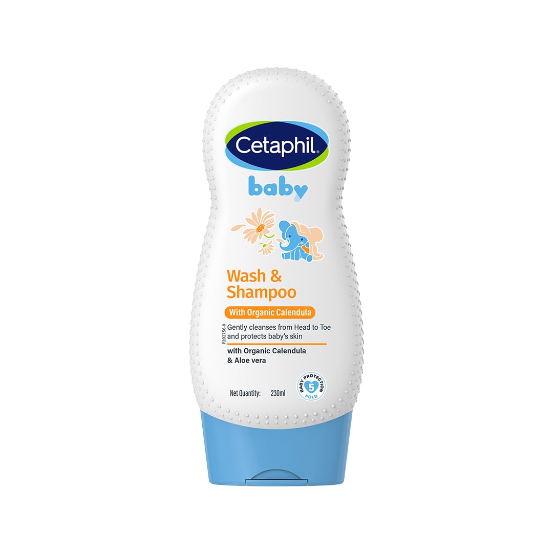 Cetaphil Baby Gentle Wash & Shampoo – Soft Cleansing with Organic Calendula (230ml)