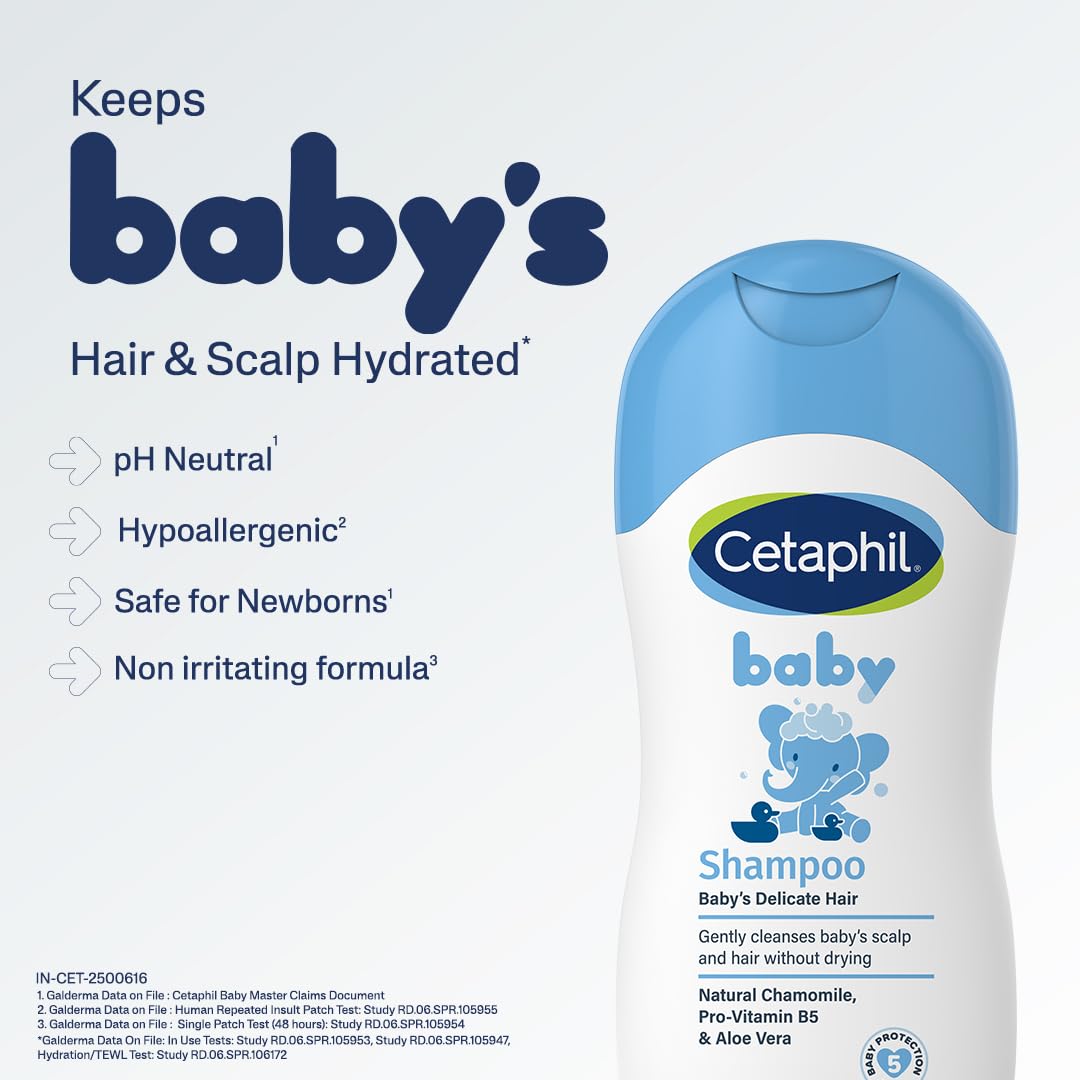 Cetaphil Baby Shampoo – Gentle Cleansing with Natural Chamomile (200ml)