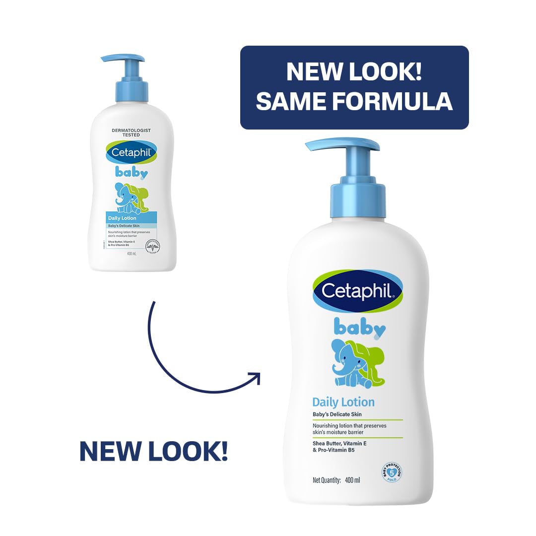 Cetaphil Baby Daily Lotion – Shea Butter & Vitamin E for Delicate Skin (400ml)