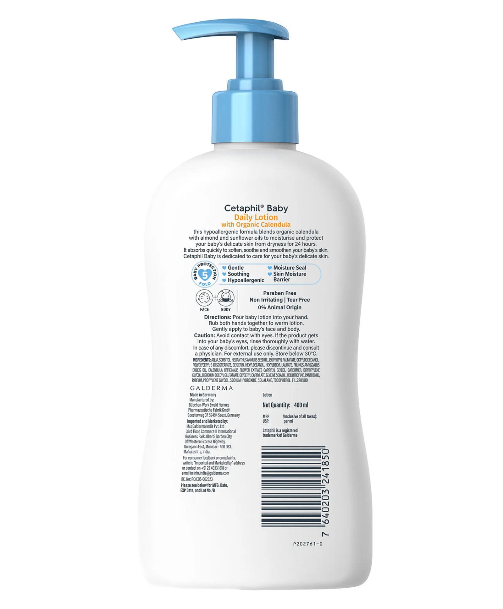 Cetaphil Baby Lotion – Moisturising Care with Organic Calendula (400ml)