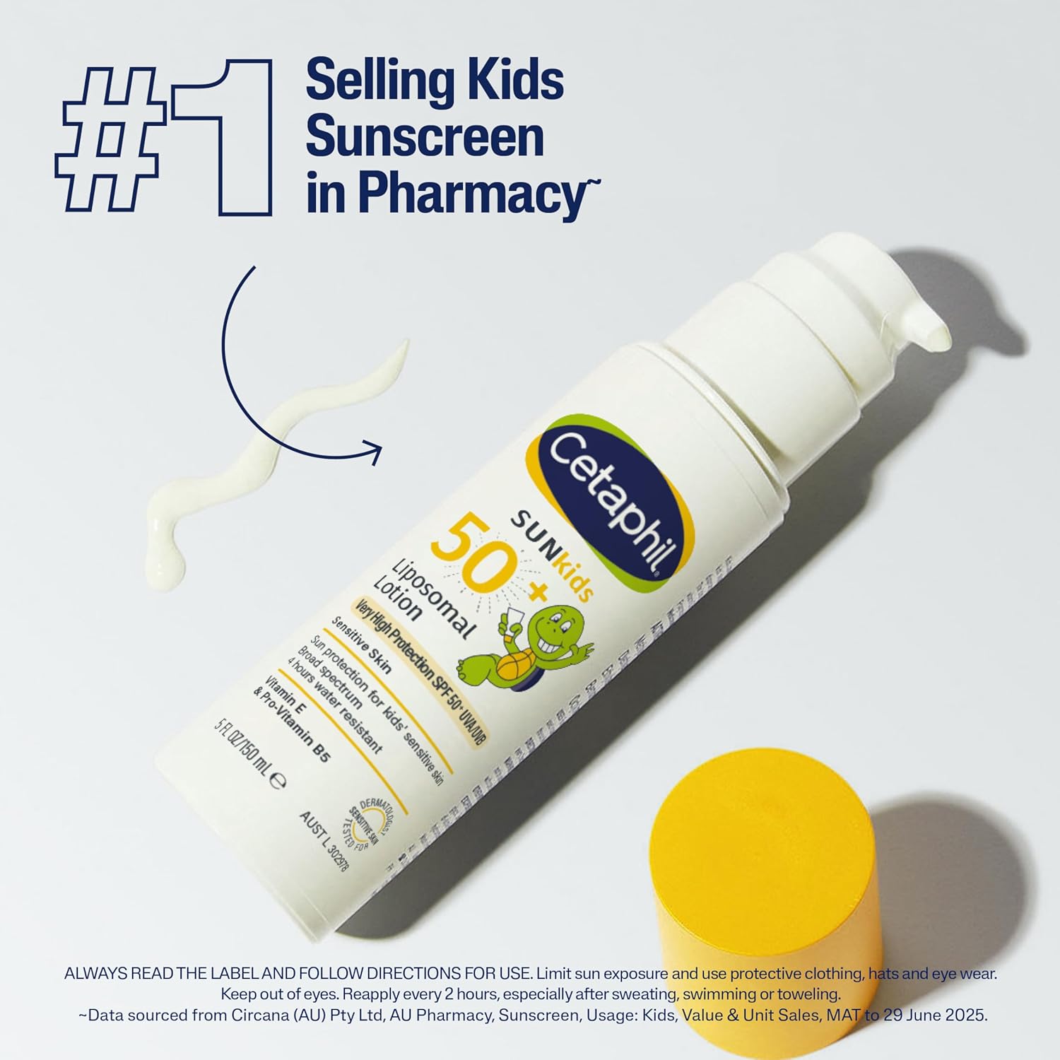 Cetaphil Sun Kids Liposomal Lotion SPF 50+ – High Protection Sunscreen for Sensitive Baby Skin (50+/150ml)