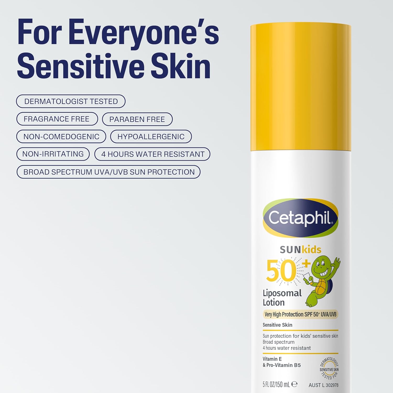 Cetaphil Sun Kids Liposomal Lotion SPF 50+ – High Protection Sunscreen for Sensitive Baby Skin (50+/150ml)