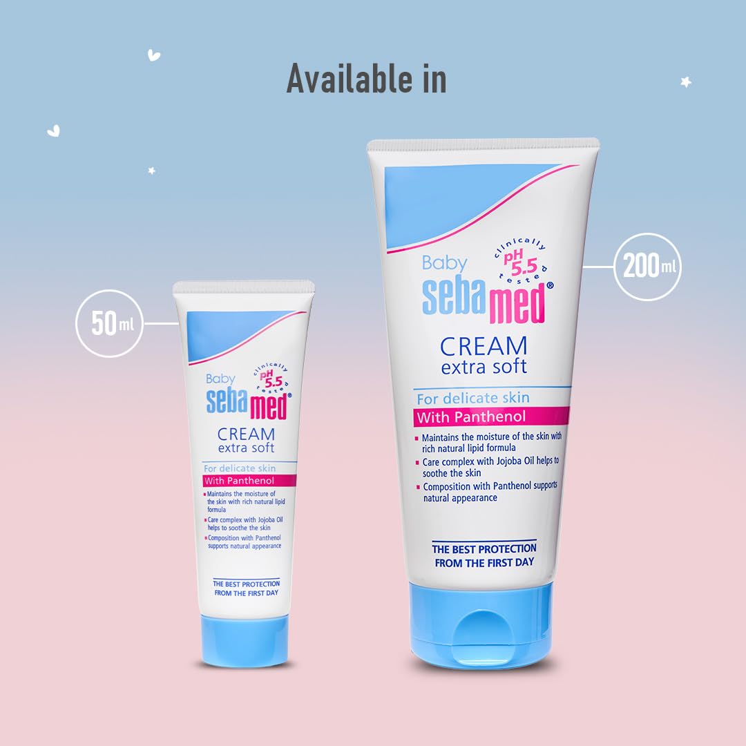 Sebamed Baby Cream Extra Soft – pH 5.5 Moisturizing Cream for Dry & Sensitive Skin (200ml)