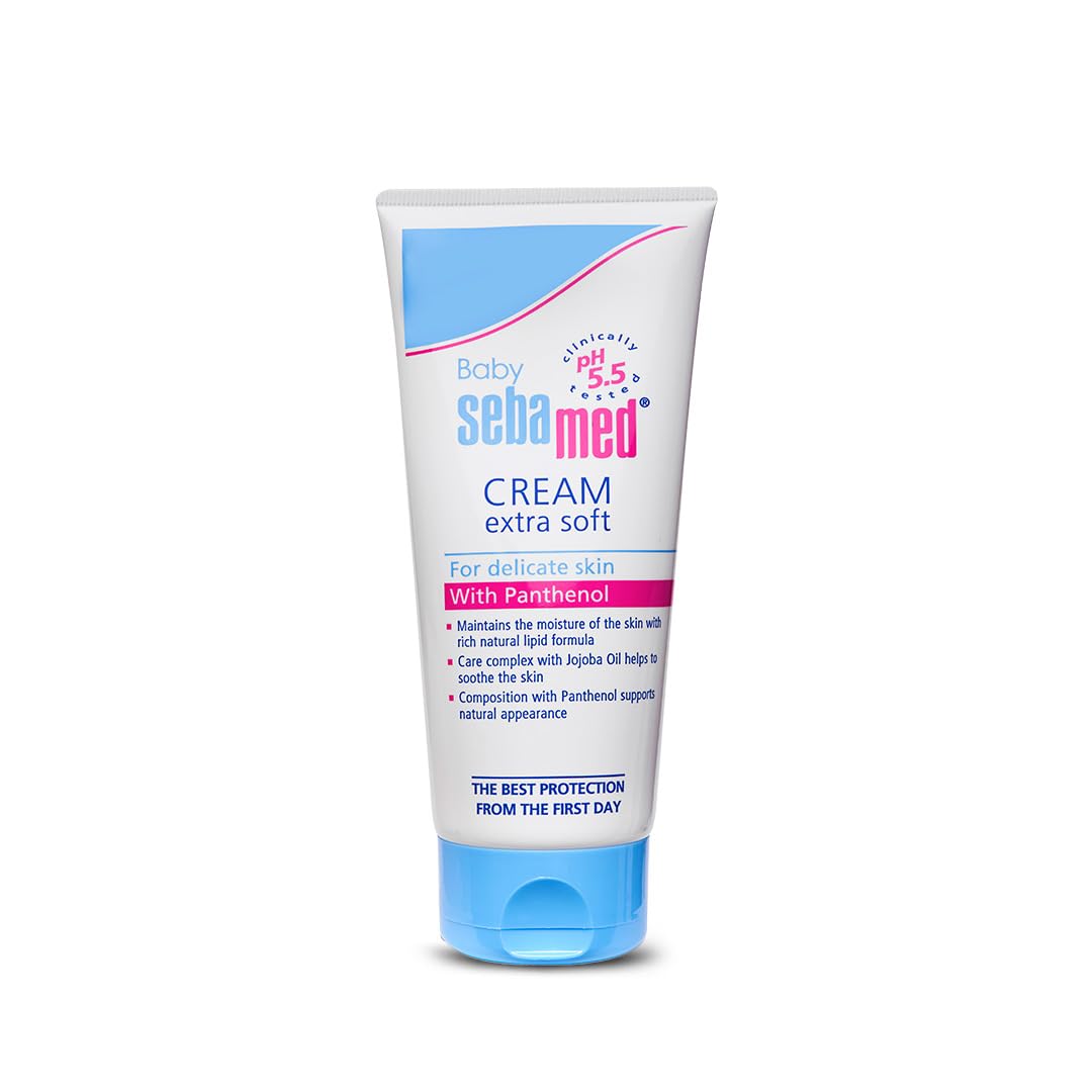 Sebamed Baby Cream Extra Soft – pH 5.5 Moisturizing Cream for Dry & Sensitive Skin (200ml)