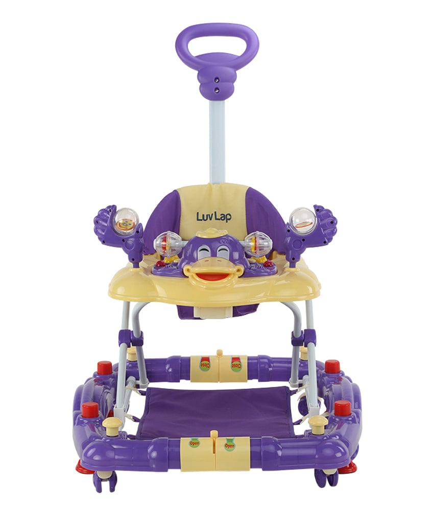 LuvLap Comfy Baby Walker Cum Rocker, Purple