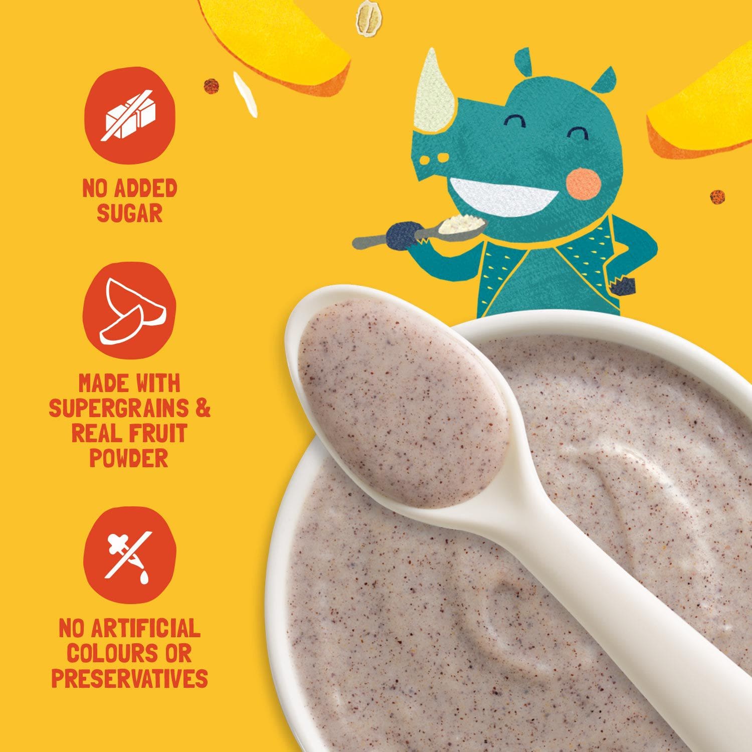 Slurrp Farm Mango, Ragi and Rice Cereal with Milk | 200g