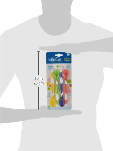 DR Browns Soft-Tip Spoon, Yellow/Green/Purple/Red