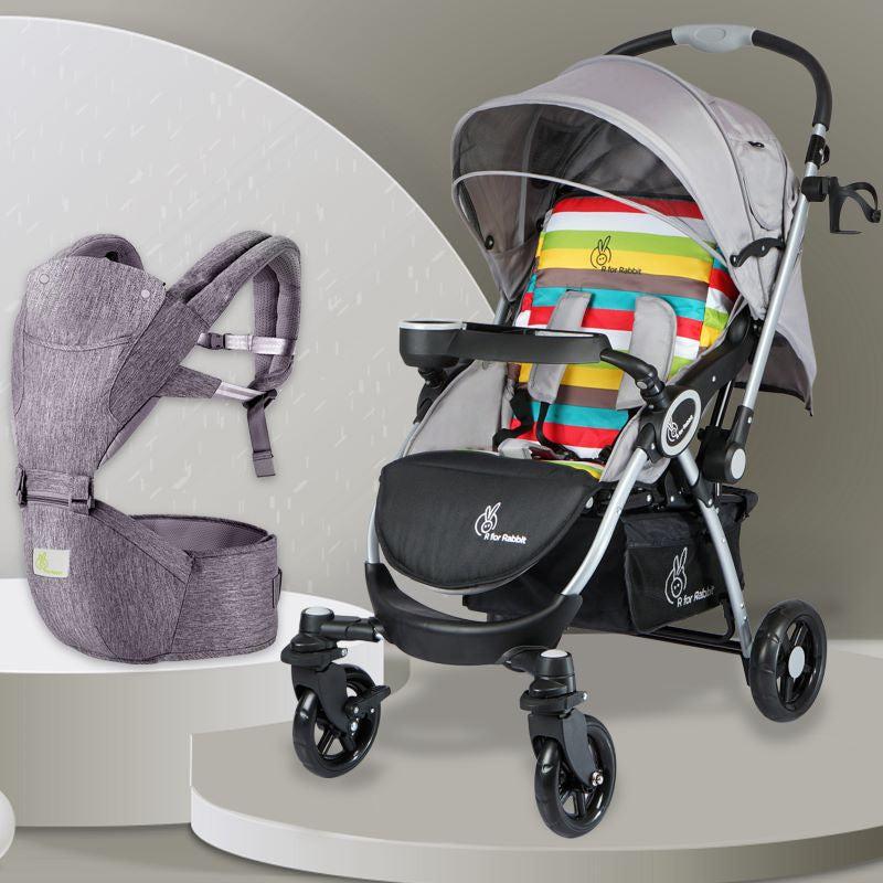 Chocolate Ride Kids Stroller + Upsy Daisy Cool Baby Carrier