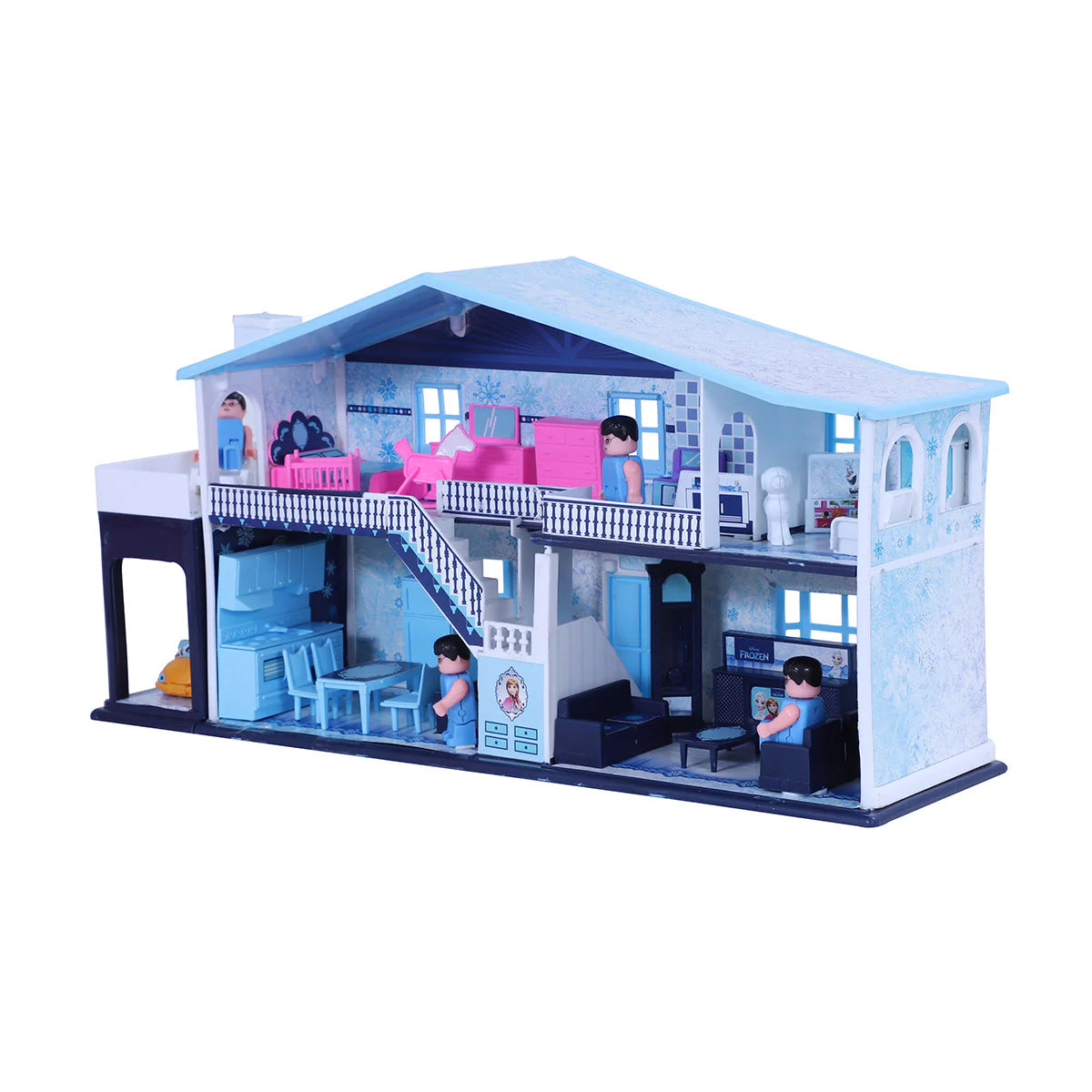 Frozen Party Home Doll House | Girls Role Playset | Pretend Play | Doll House with Furniture | Dollhouse Accessories | Imaginative Play | Playhouse | For Kids Age 3+ years