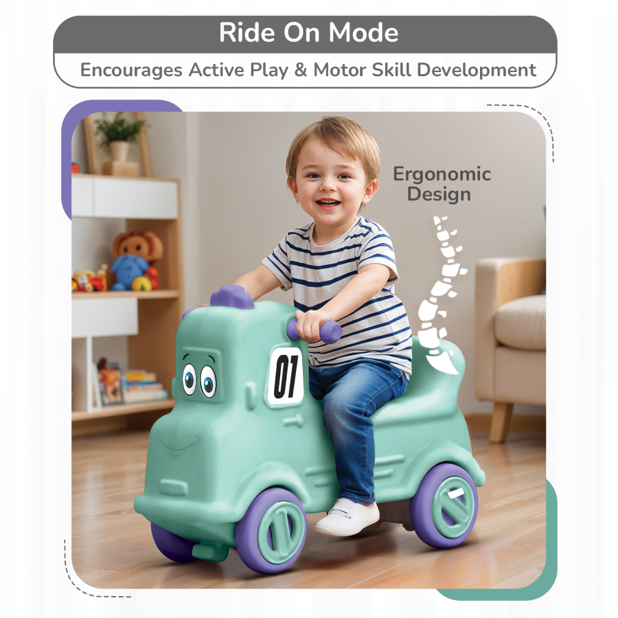 R for Rabbit Rock N Ride 3-in-1 Balance Board, Ride On & Rocker for Kids (1-4 Years)