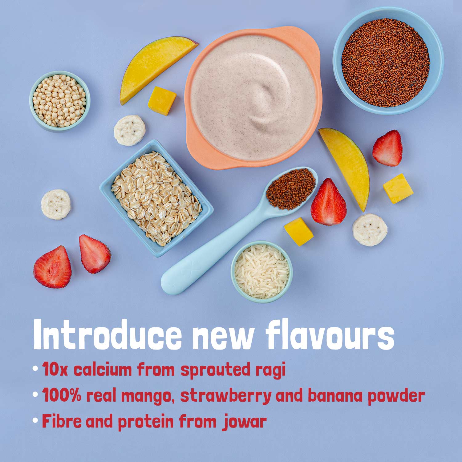 Slurrp Farm Multigrain Millets and Mixed Fruit Cereal with Milk | 200g