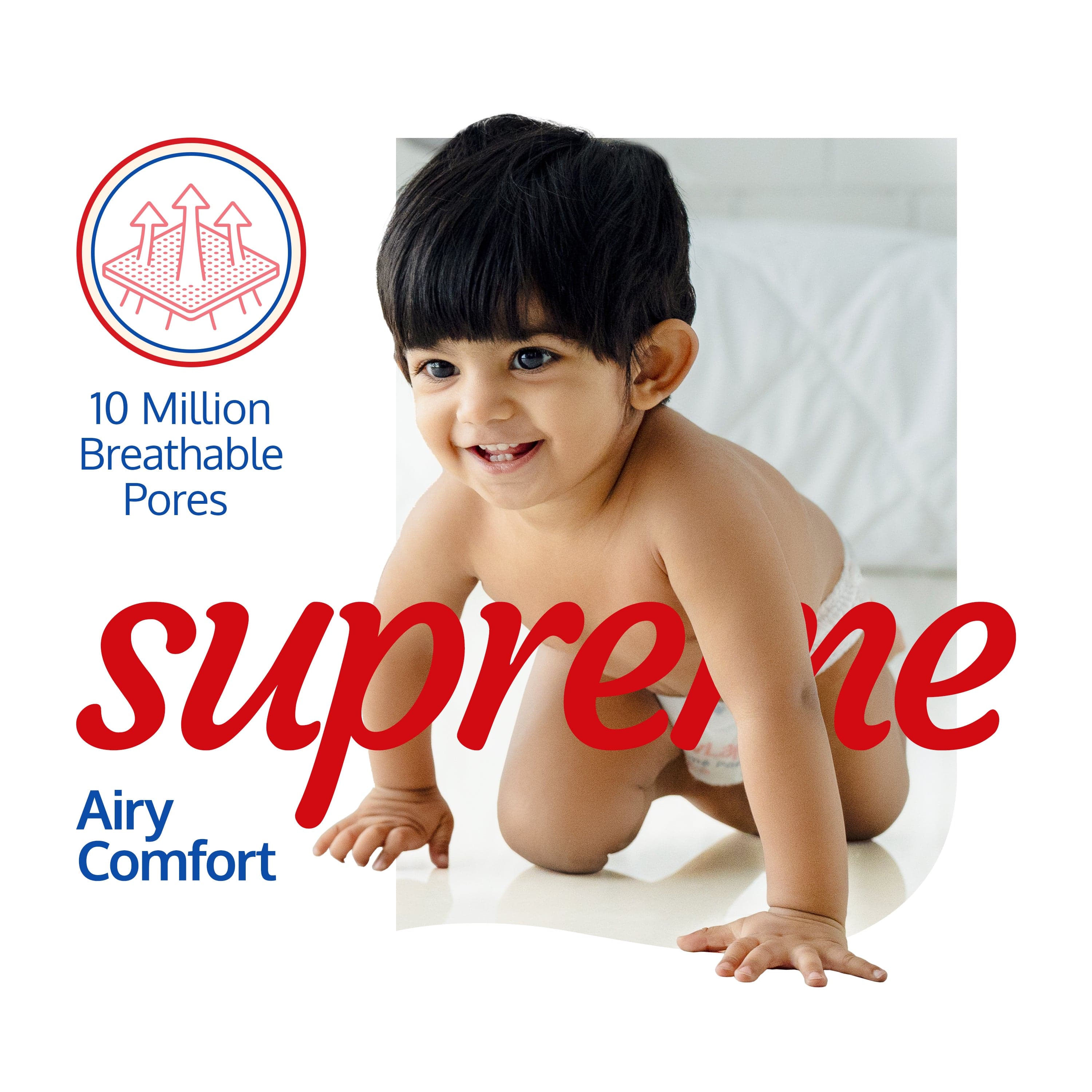 LuvLap Supreme Diaper Pants Medium (M) 7 to 12Kg, 36Pc
