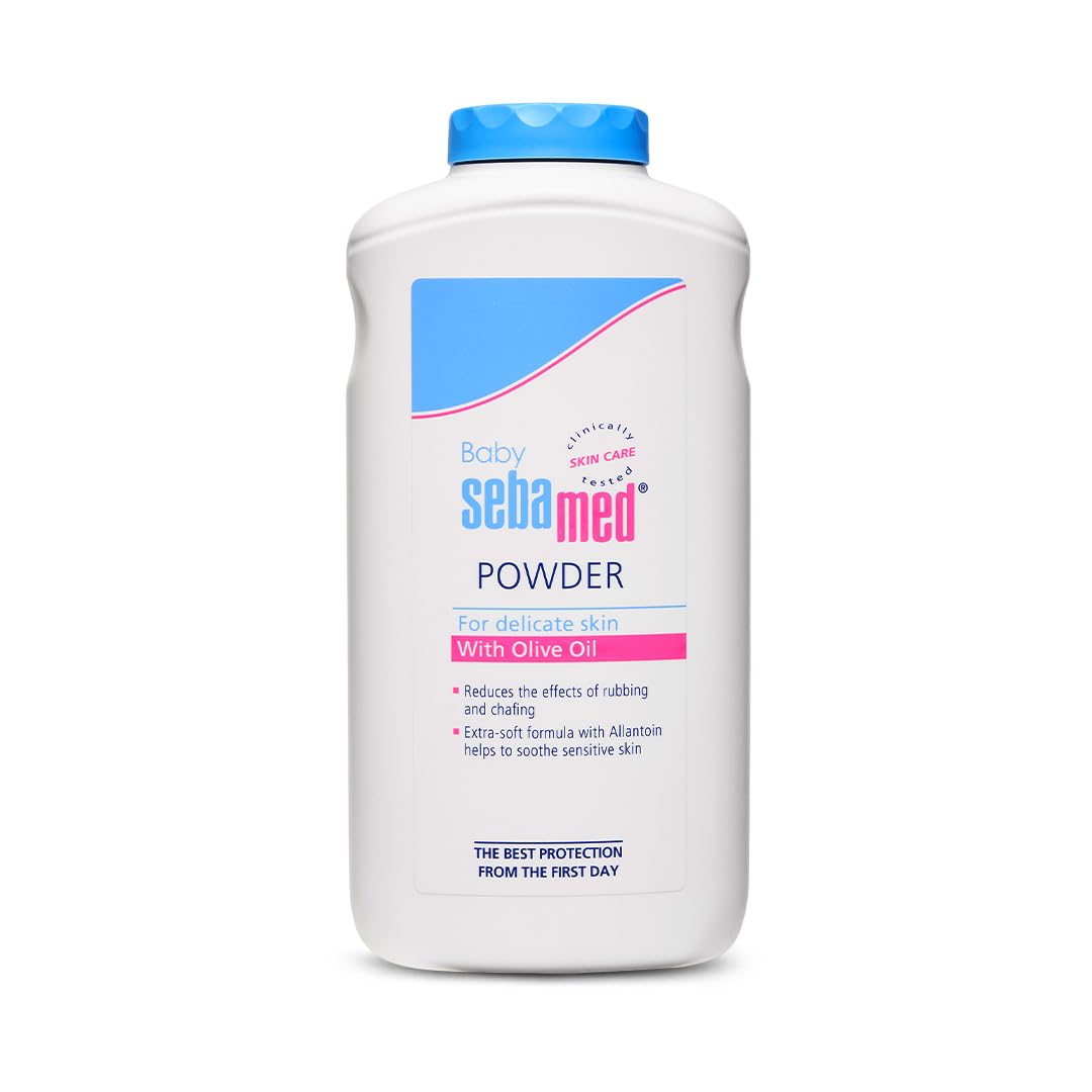 Sebamed Baby Powder 200 gm | Olive Oil & Allantoin | Absorbs Sweat | Keeps Newborn’s Skin Fresh