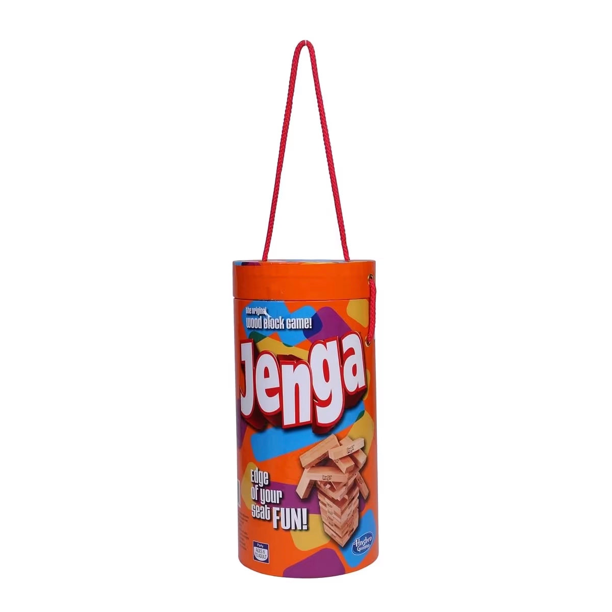 Hasbro Jenga Tube Stacking Tower Game for Kids 6Y+, Multicolour