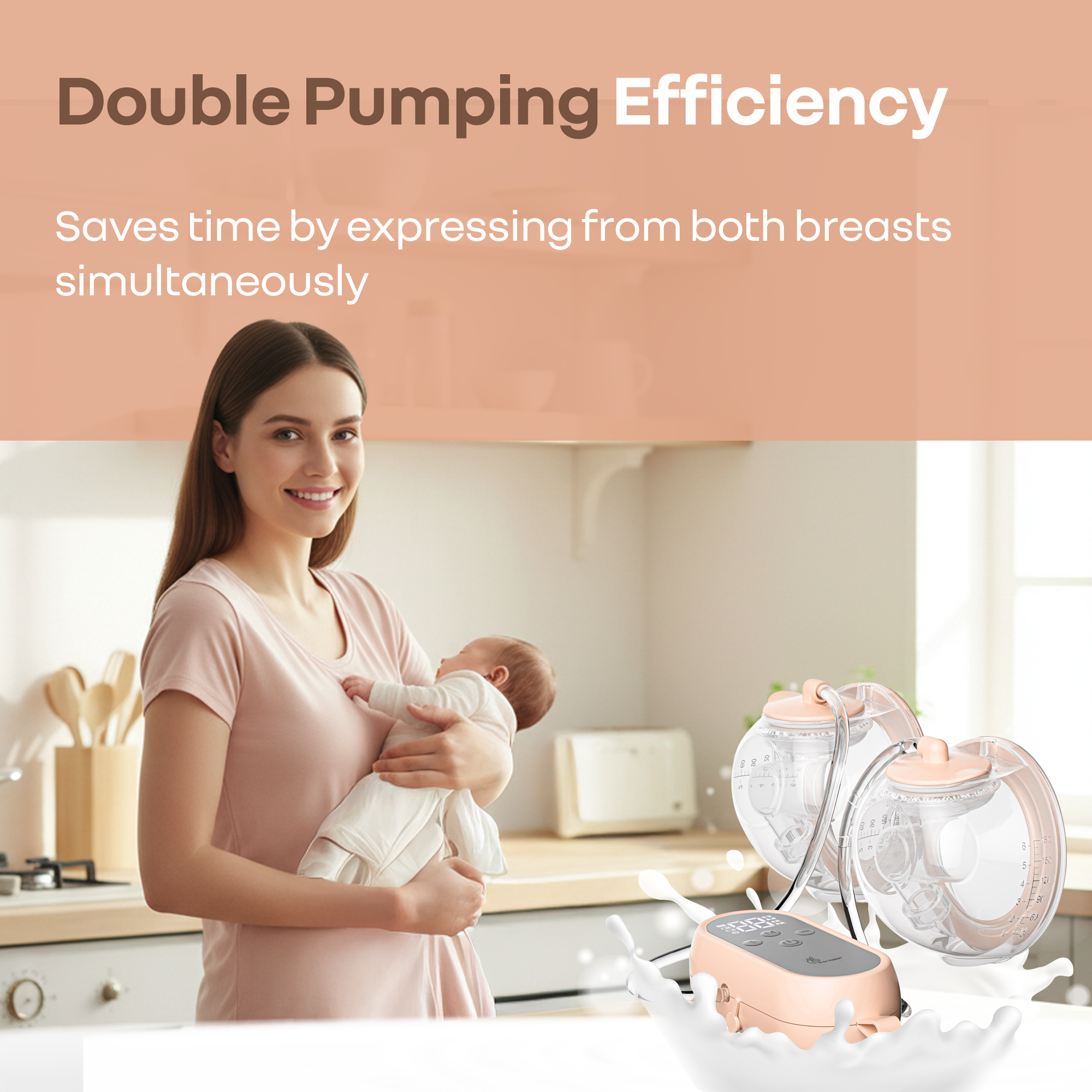 R for Rabbit Lactella Duo Smart Breast Pump for Modern Moms With 4 modes, 9 Levels & Anti-Backflow