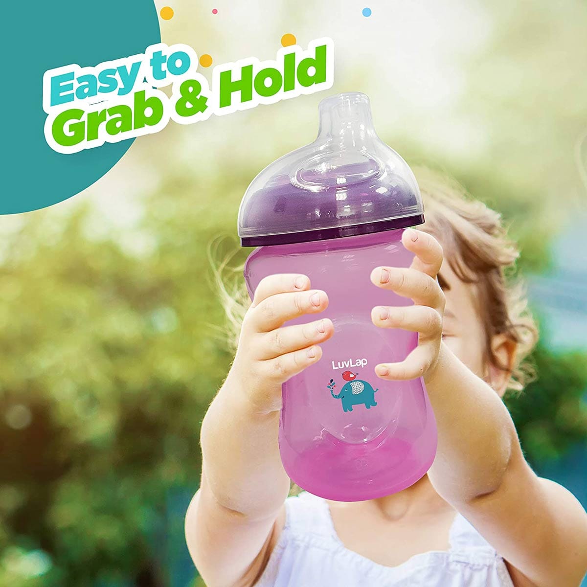 LuvLap Jumbo Sky Spout Cup, 300Ml, Purple
