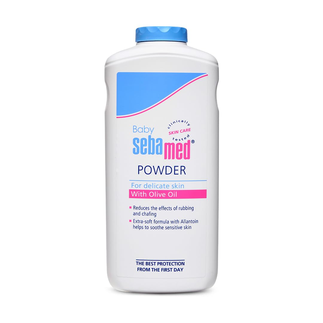 Sebamed Baby Powder 400 gm | Olive Oil & Allantoin | Absorbs Sweat | Keeps Newborn’s Skin Fresh