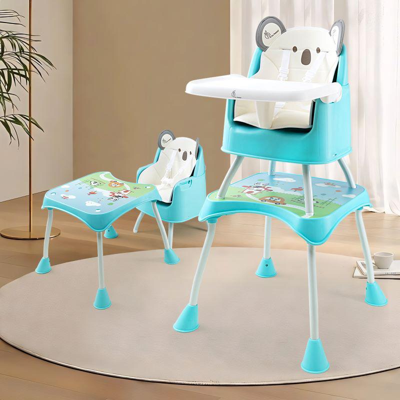 R for Rabbit 4 in 1 Cherry Berry Grand High Chair - Convertible, Removable Tray, Non Slippery-Anti Tipping, Booster Seat, Study Table & Chair Convertible