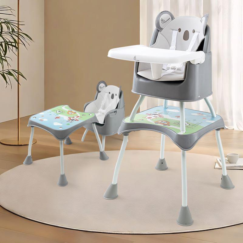 R for Rabbit 4 in 1 Cherry Berry Grand High Chair - Convertible, Removable Tray, Non Slippery-Anti Tipping, Booster Seat, Study Table & Chair Convertible