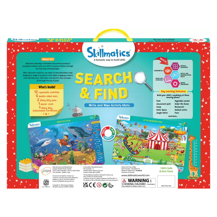 Skillmatics Preschool Learning Activity - Search & Find (Multicolor)