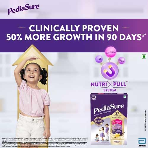 Pediasure Health and Nutrition Drink Powder 200g, Vanilla,Scientifically Designed Nutrition for Supporting Kids Growth
