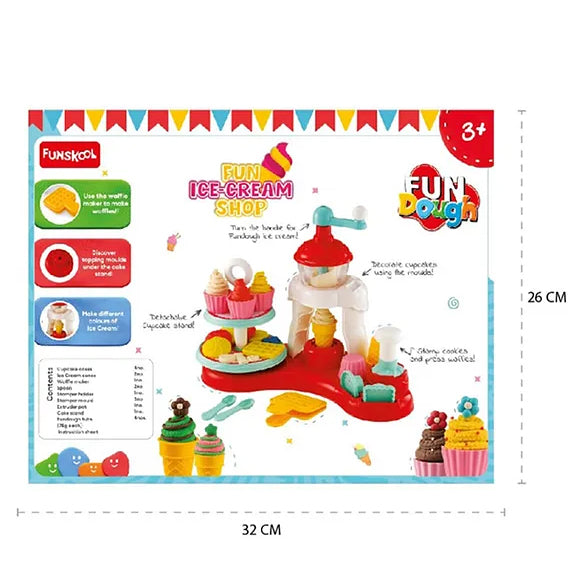 Fun Dough Funskool Ice Cream Shop - Multicolor