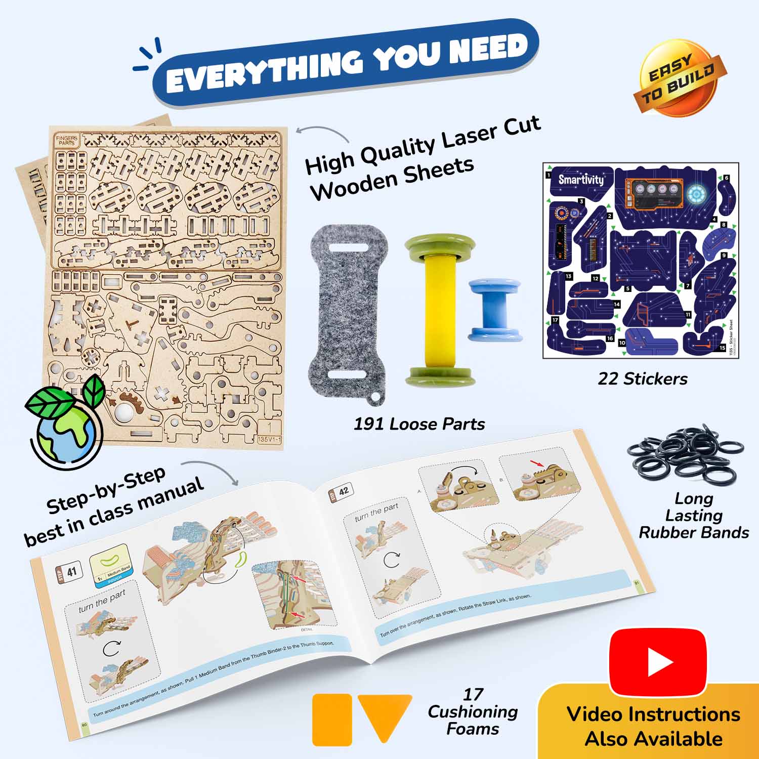 Mechanical Hand | 8-14 years | DIY STEM Construction Toy
