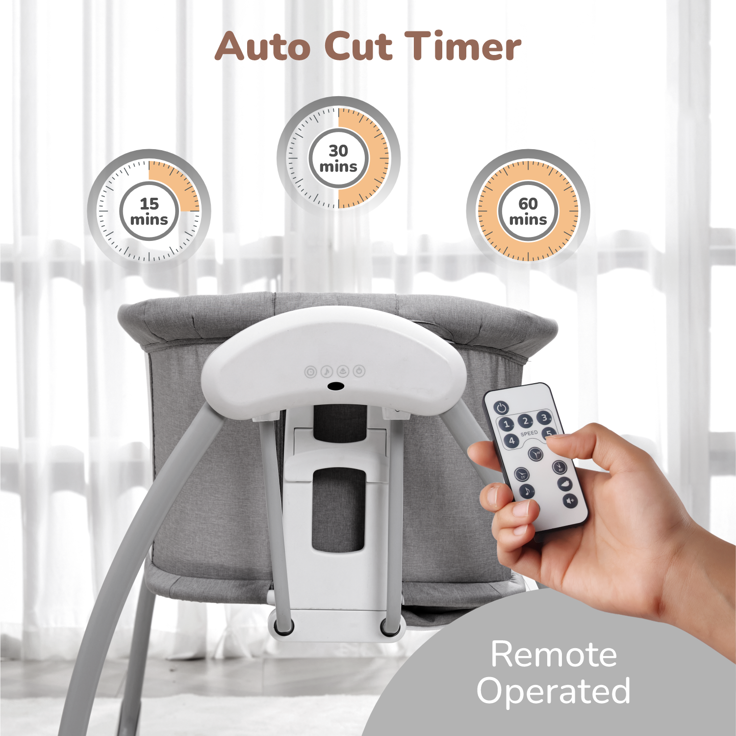 R for Rabbit Lullabies Smart Electric Cradle For Babies 4 in 1 Multipurpose Cradle