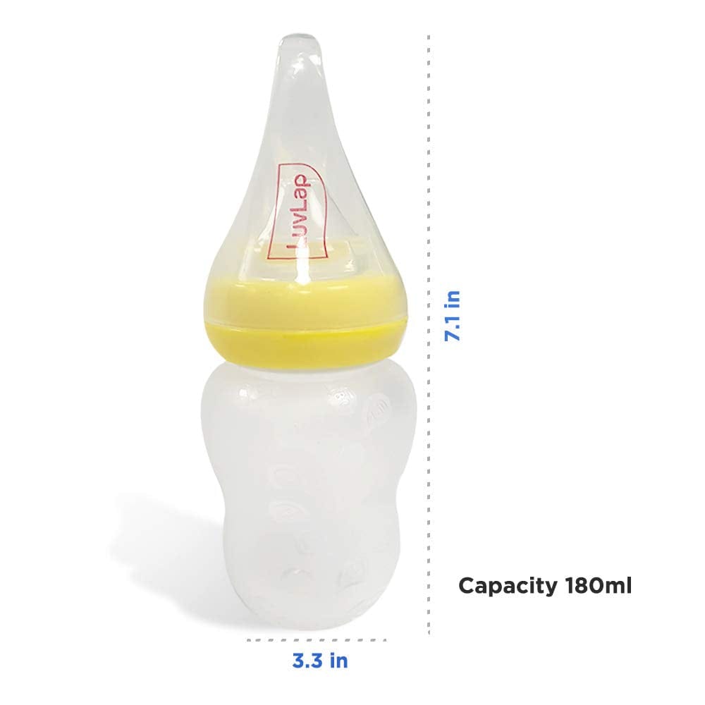 LuvLap Feeding Squeezy Spoon, 180Ml, Bpa Free,Yellow