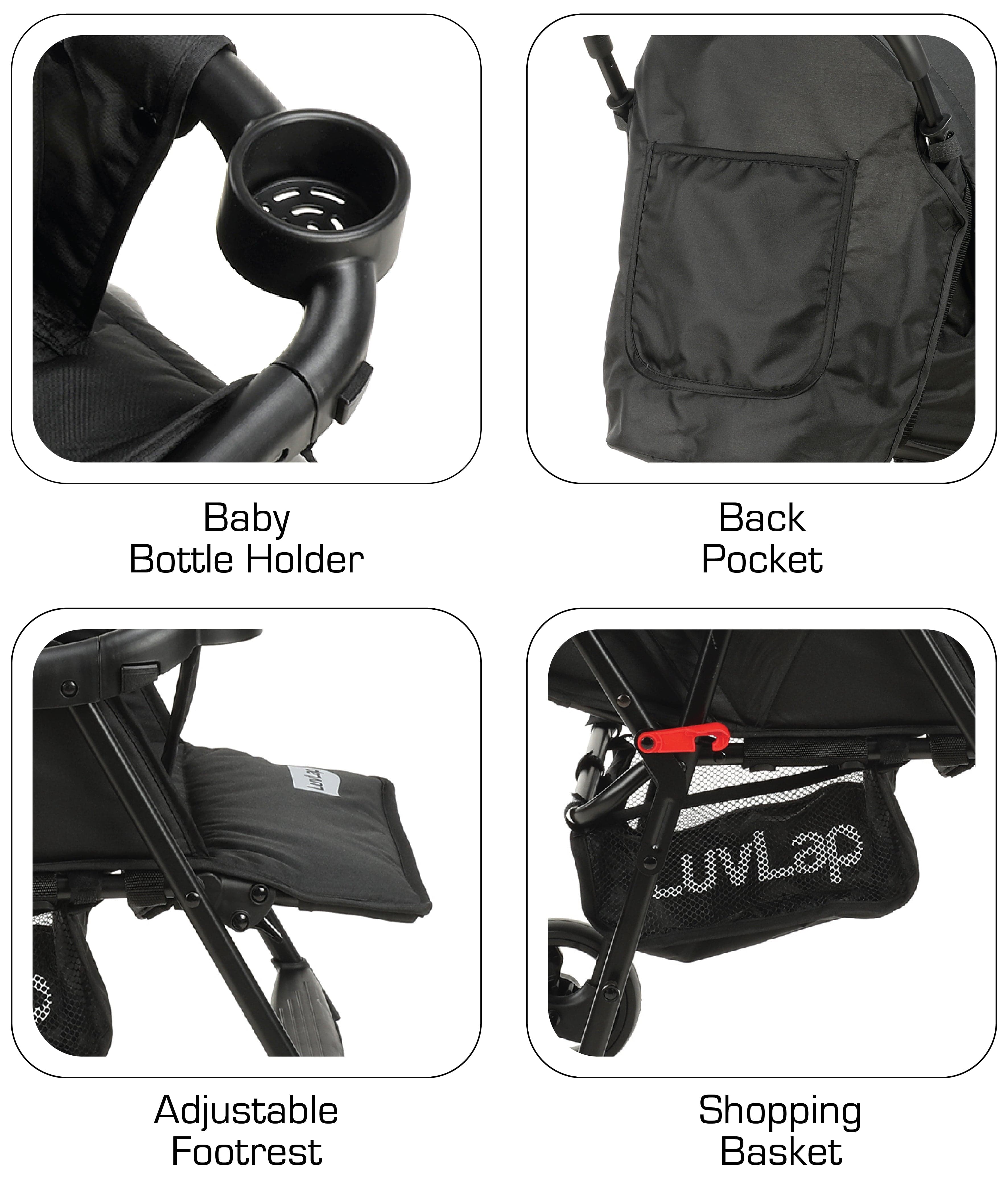 luvlap Delight Stroller, Black
