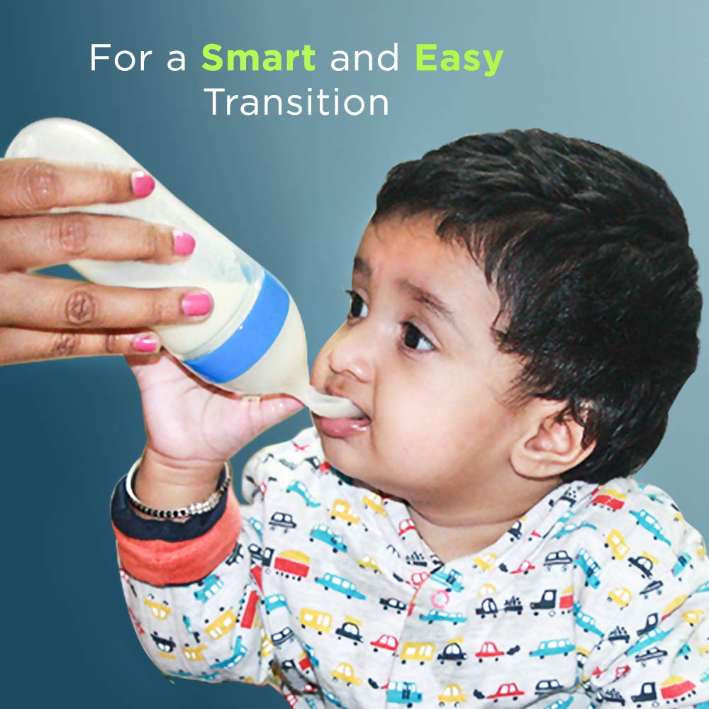 LuvLap Feeding Squeezy Spoon 90Ml, Bpa Free,Blue