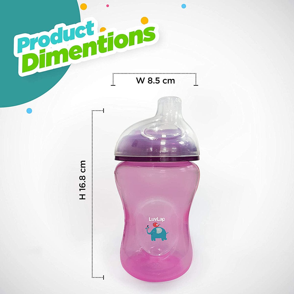 LuvLap Jumbo Sky Spout Cup, 300Ml, Purple