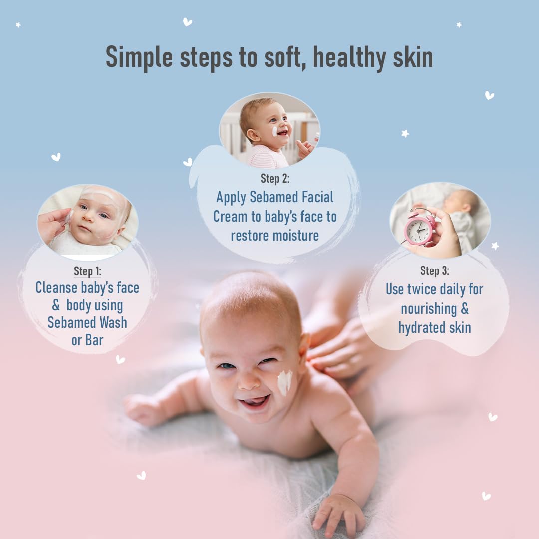 Sebamed Baby Protective Facial Cream 50 ml | pH 5.5 | Vitamin E | Helps Protect from Salivary Rashes