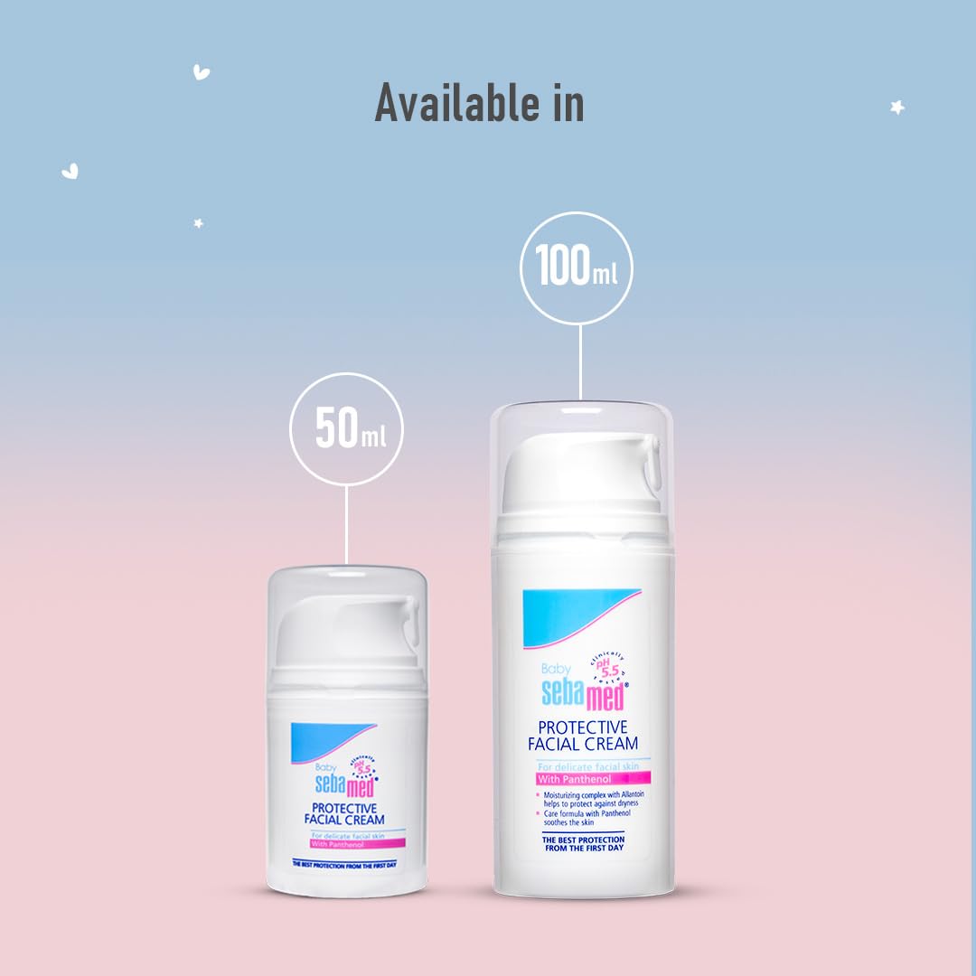 Sebamed Baby Protective Facial Cream 50 ml | pH 5.5 | Vitamin E | Helps Protect from Salivary Rashes