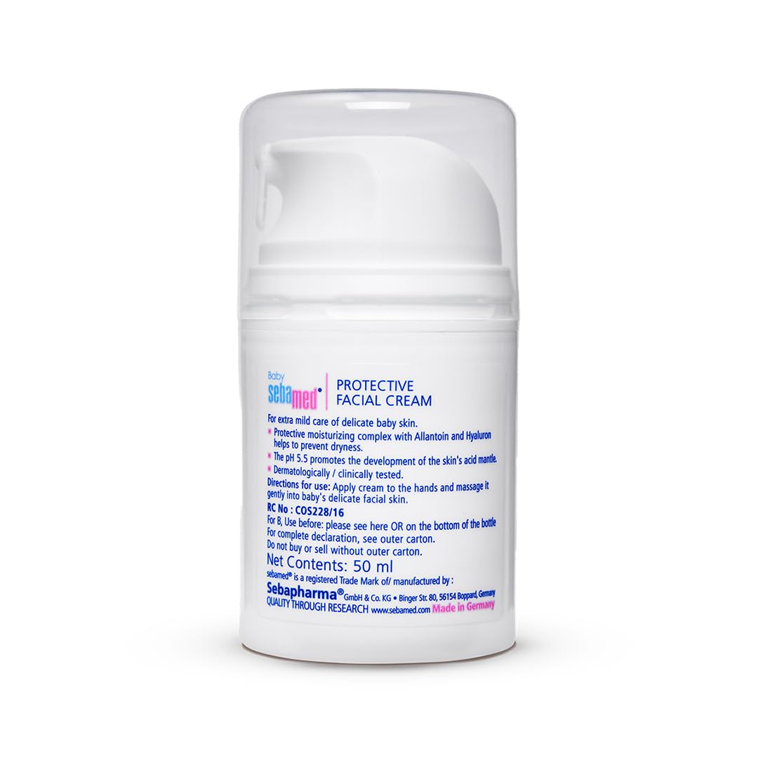 Sebamed Baby Protective Facial Cream 50 ml | pH 5.5 | Vitamin E | Helps Protect from Salivary Rashes