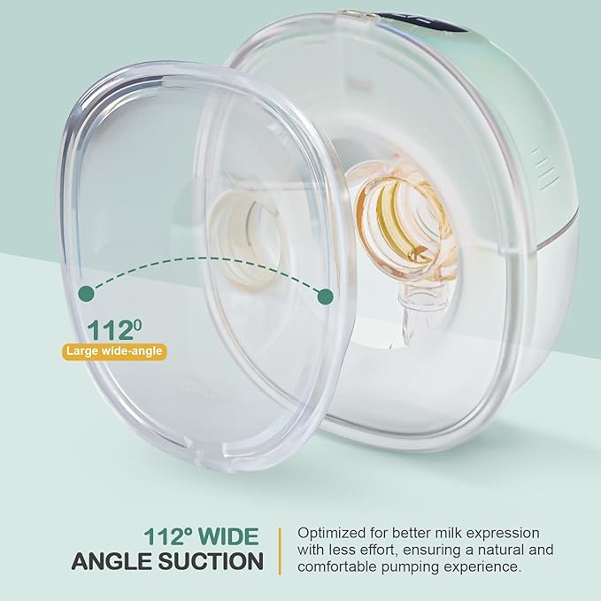 Baybee Slim Wearable Electric Breast Pump for Mothers, Automatic Breast Pump with 150ml Storage, 3 Phase Pumping Modes, 3 Modes & 9 Level Suction Adjustment | Electrical Hands Free Breast Milk Pump