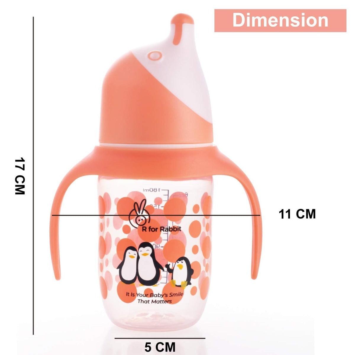 R for Rabbit Penguin Spout Cup Sipper Bottle for Babies 180ml