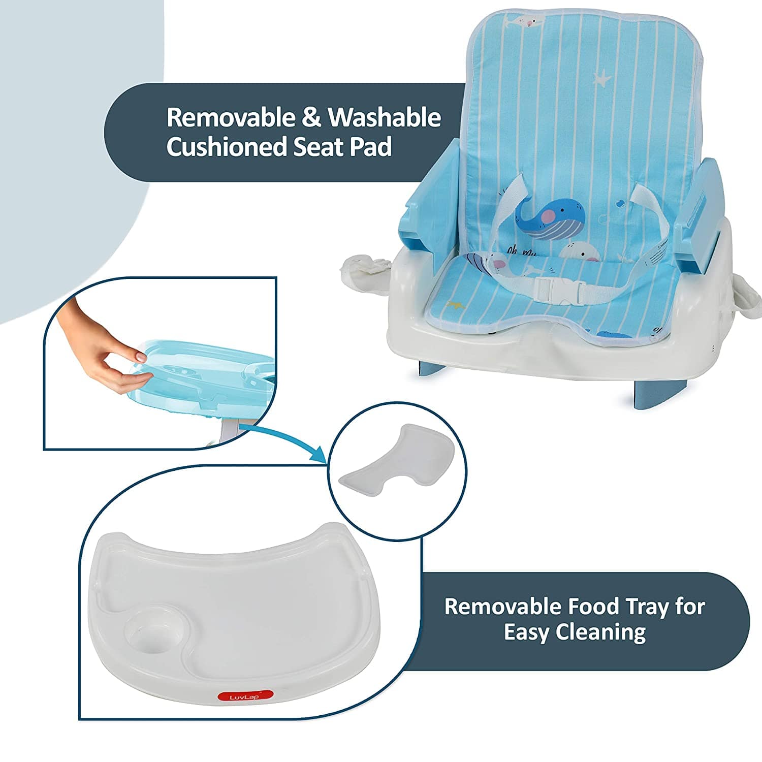 luvlap 4-In-1 Baby High Chair, Blue