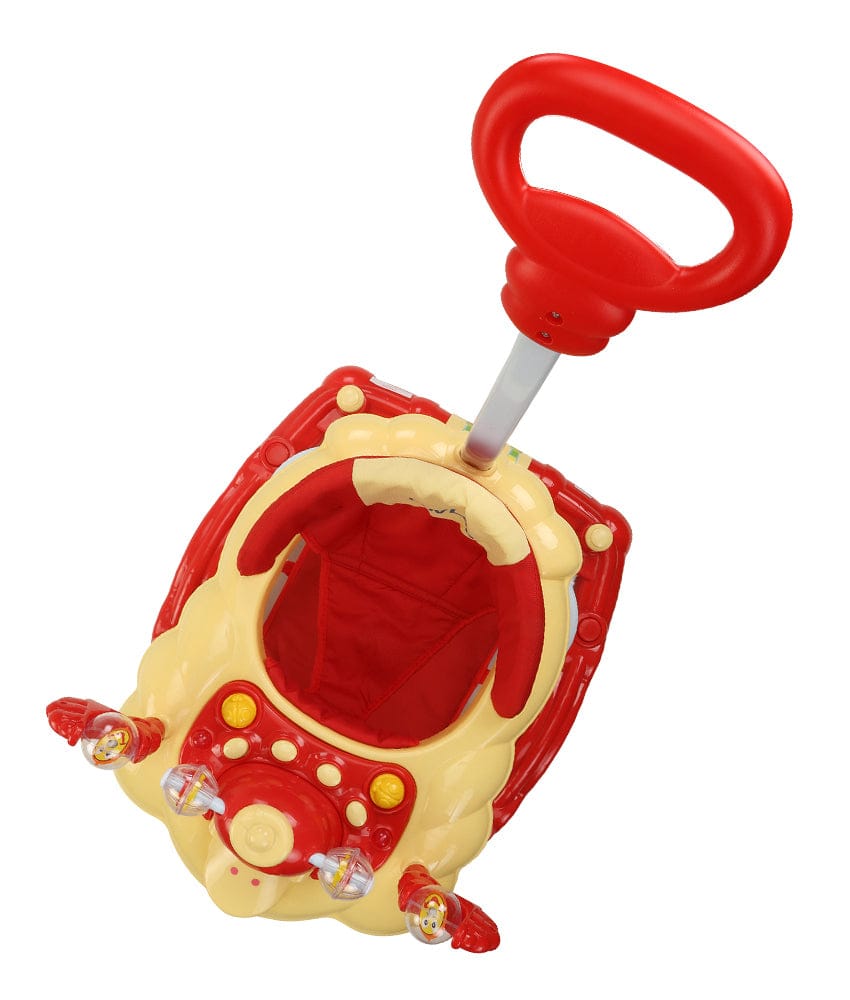 LuvLap Comfy Baby Walker Cum Rocker, Red