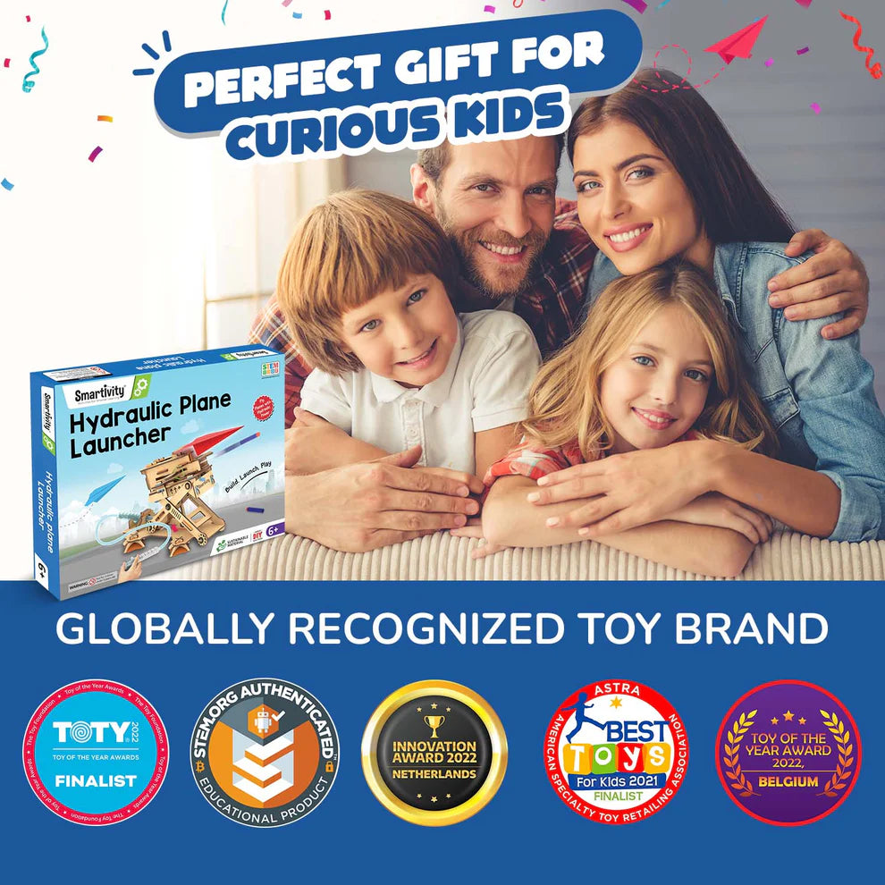 Hydraulic Plane Launcher | 6-10 years | DIY STEM Construction Toy