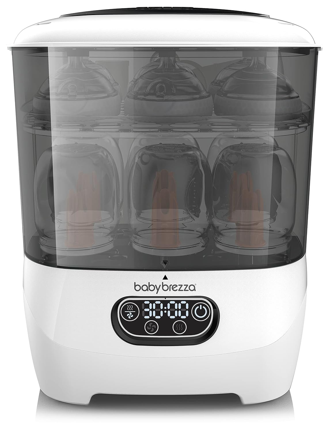 Baby Brezza Baby Bottle Sterilizer and Dryer Advanced Electric Steam Sterilization Machine Universal Sterilizing for All Bottles: Plastic + Glass + Pacifiers + Breast Pump Parts - HEPA Filtration
