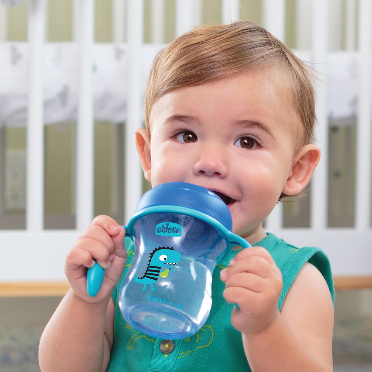 Chicco Training Cup for Babies, 200ml | Semi Soft Bite Resistant Spout Sipper (6+ months) | Spill-Proof | Easy-Grip | BPA-free Material