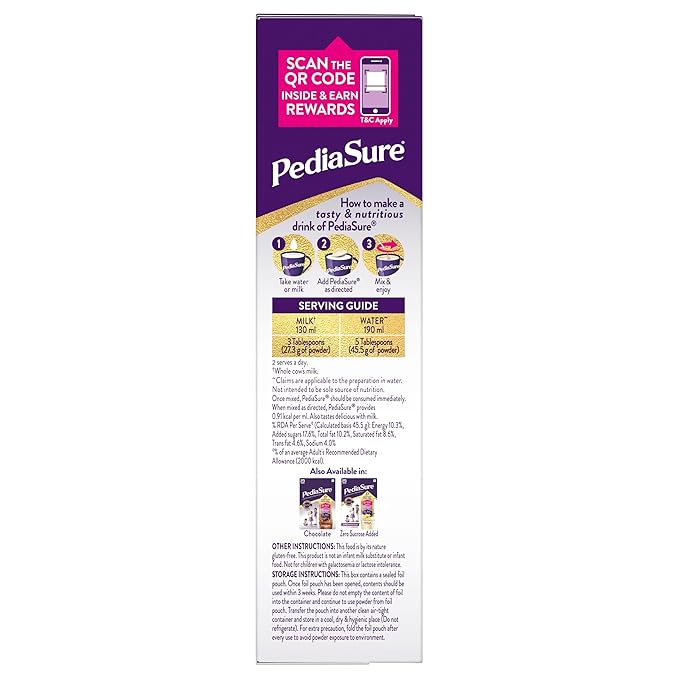 Pediasure Health and Nutrition Drink Powder 200g, Vanilla,Scientifically Designed Nutrition for Supporting Kids Growth