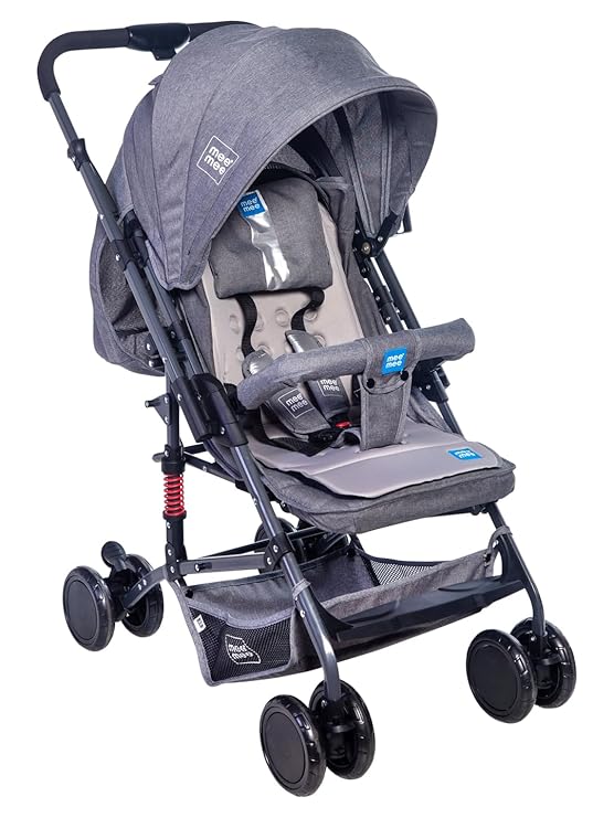 Mee Mee Easy to Push Baby Pram with Quick One-Hand Folding