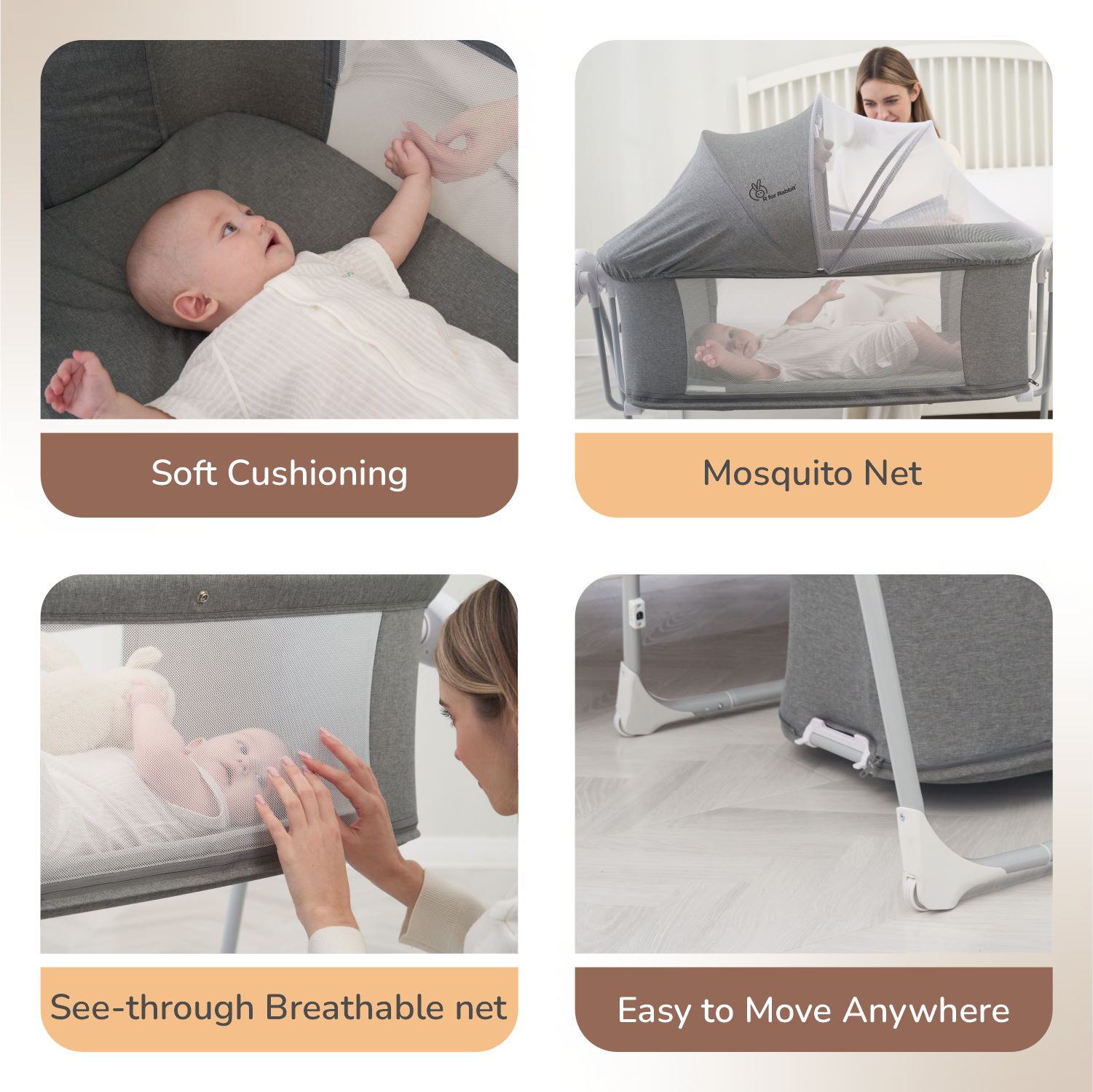 R for Rabbit Lullabies Smart Electric Cradle For Babies 4 in 1 Multipurpose Cradle