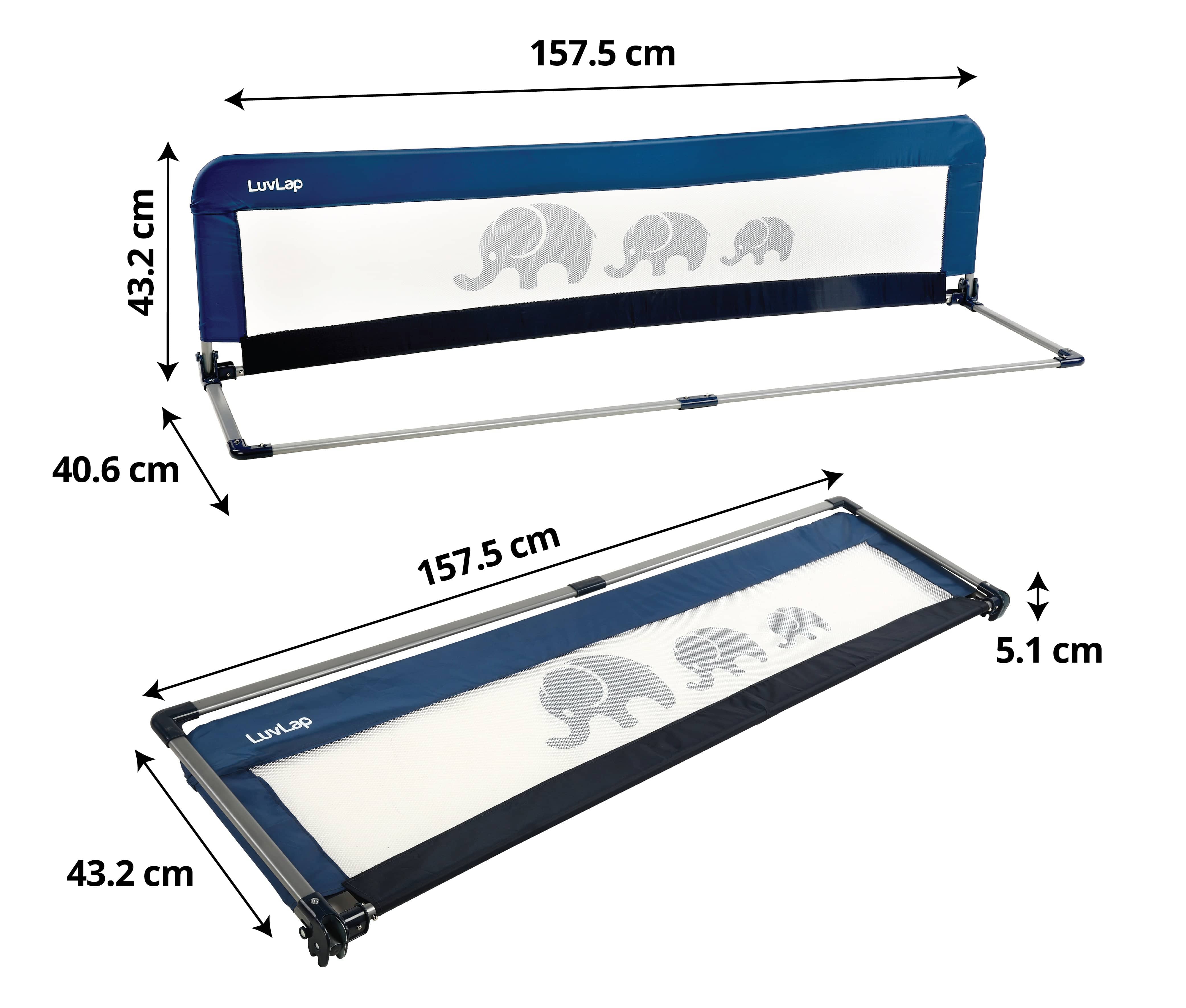 LuvLap Baby Bed Rail, Blue